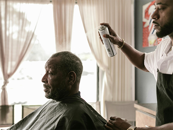 Barber in winter